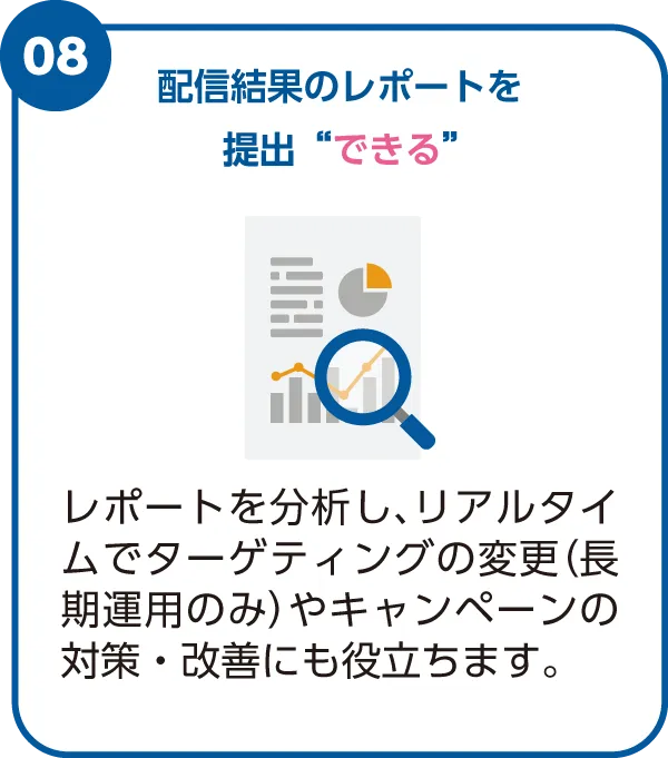 配信レポートを提出できる